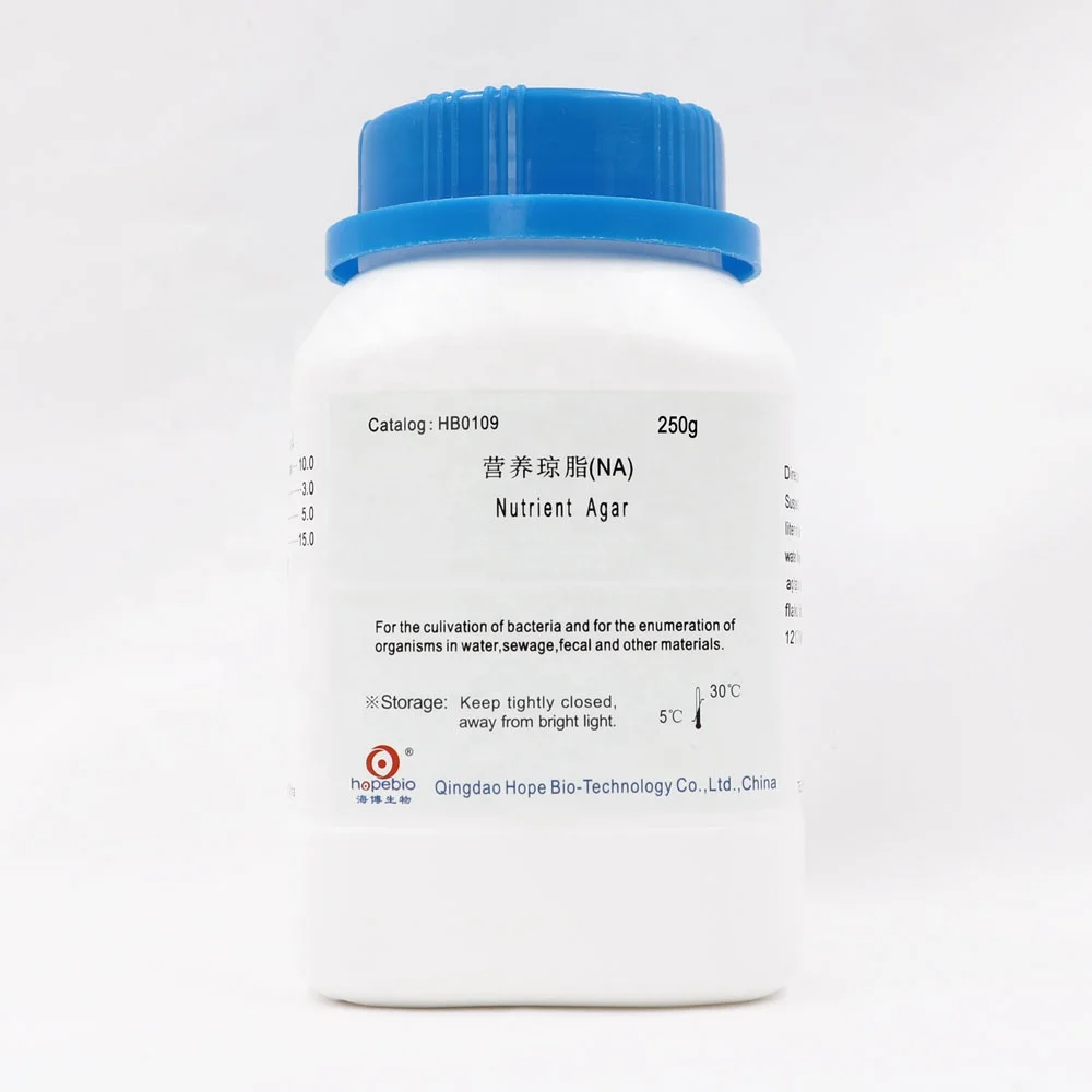 Питательный агар, используемый для культивирования бактерий и для счисления организмов в воде, еде, канализации, Фекалий