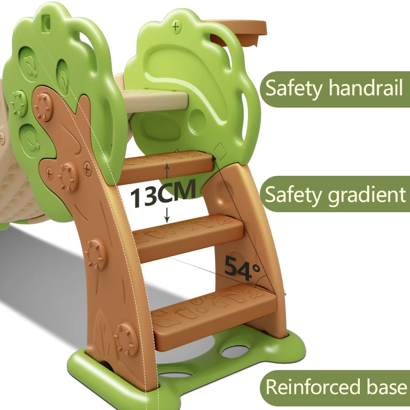 Kindergarten Children plastic slide indoor playground baby equipment for kids