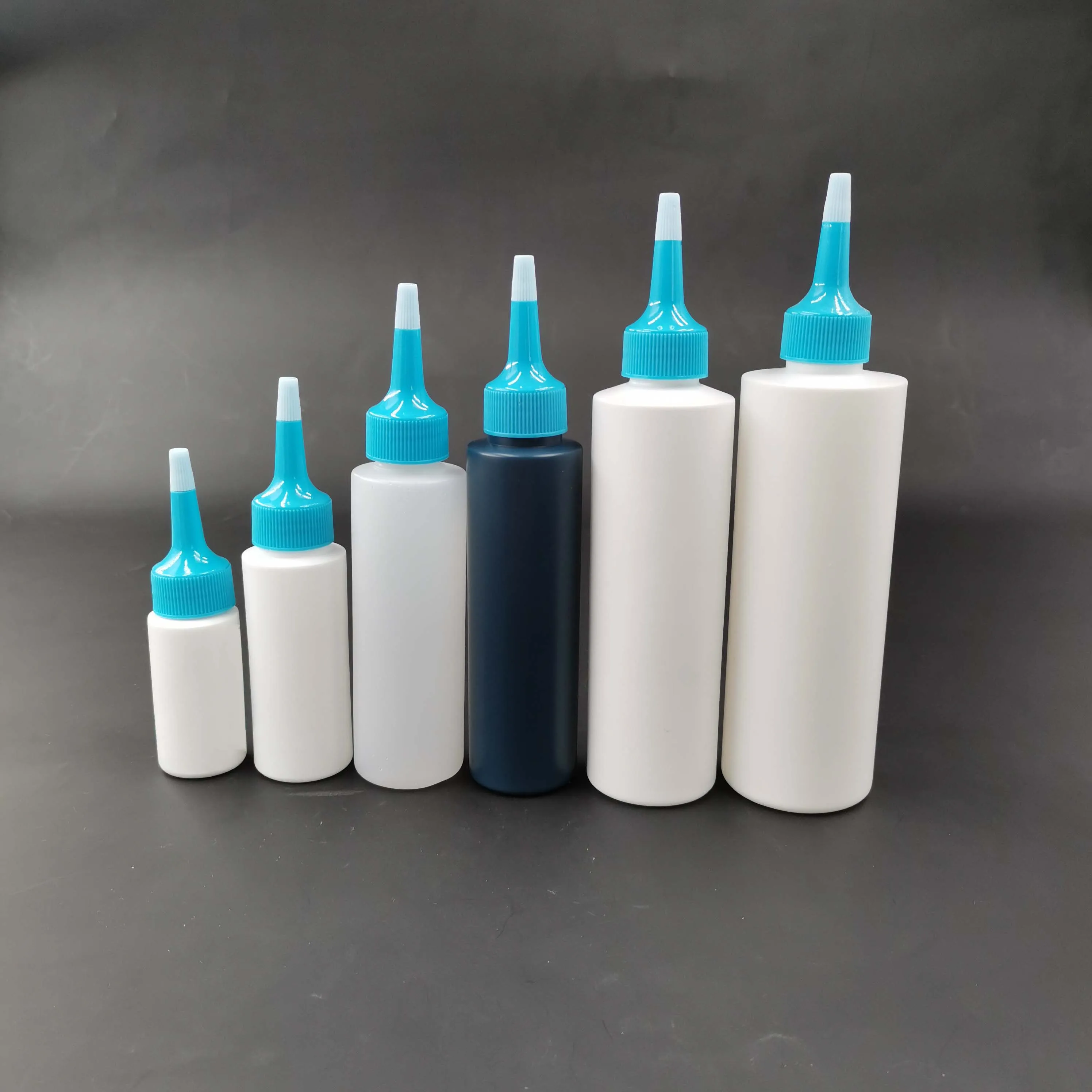 Пластиковая бутылка для соуса 30 60 100 180 250 мл с плоскими плечами и поворотной крышкой бутылочки пигментного масла волос