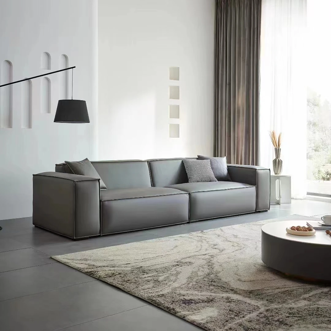 YASITE 2022 Contemporary  Leather Velvet Suede Fabric Diotti Square  Modular Sectional Sofa