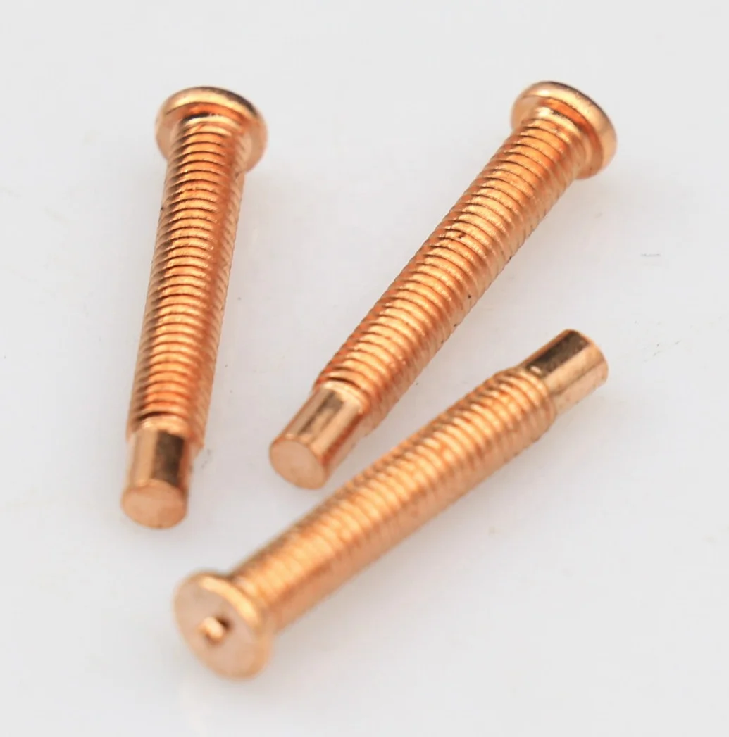 Pan Head Brass Flat End Spot Welding Screw