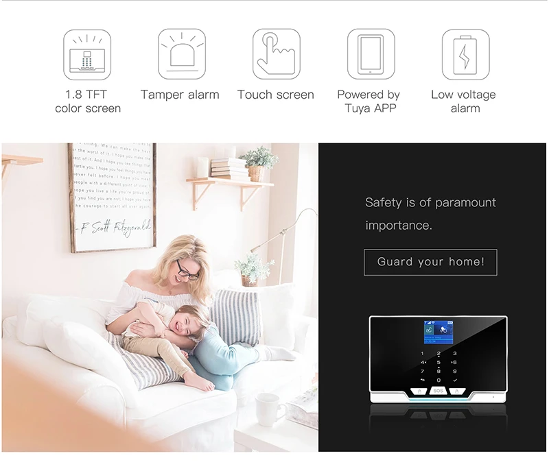 Tuya WIFI 4G Smart Home Personal Security Alarm System Burglar Alarm PIR Sensor Wireless sistema de seguridad y alarma para casa