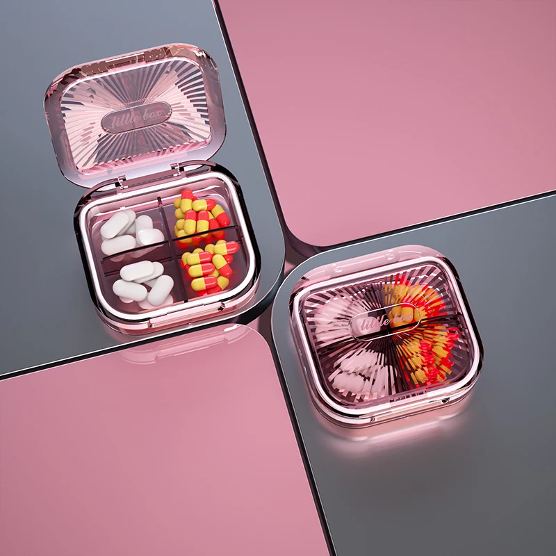 Airtight Pill Organizer Box Large Pill Dispenser Home Travel Essentials Holder Portable Vitamin Sorter Daily Medicine Container