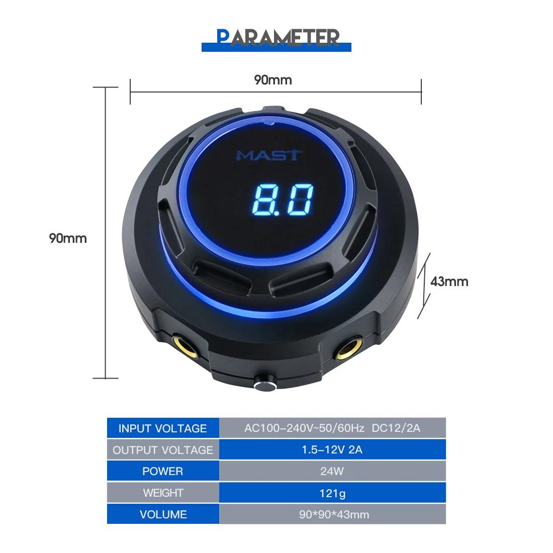 Hot wholesale Dragonhawk Mast Halo Tattoo Power Supply Box for Tattoo Machines Body Art