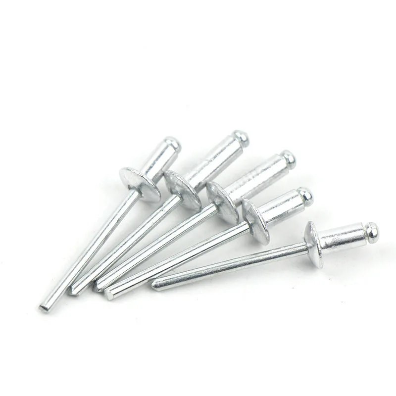 Aluminum alloy open core aluminum rivets, galvanized flat round head aluminum rivets for machinery