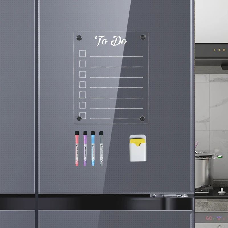 Size Customizable Calendar Transparent Plastic Acrylic Dry Erase White Board Magnetic Whiteboard With Stand