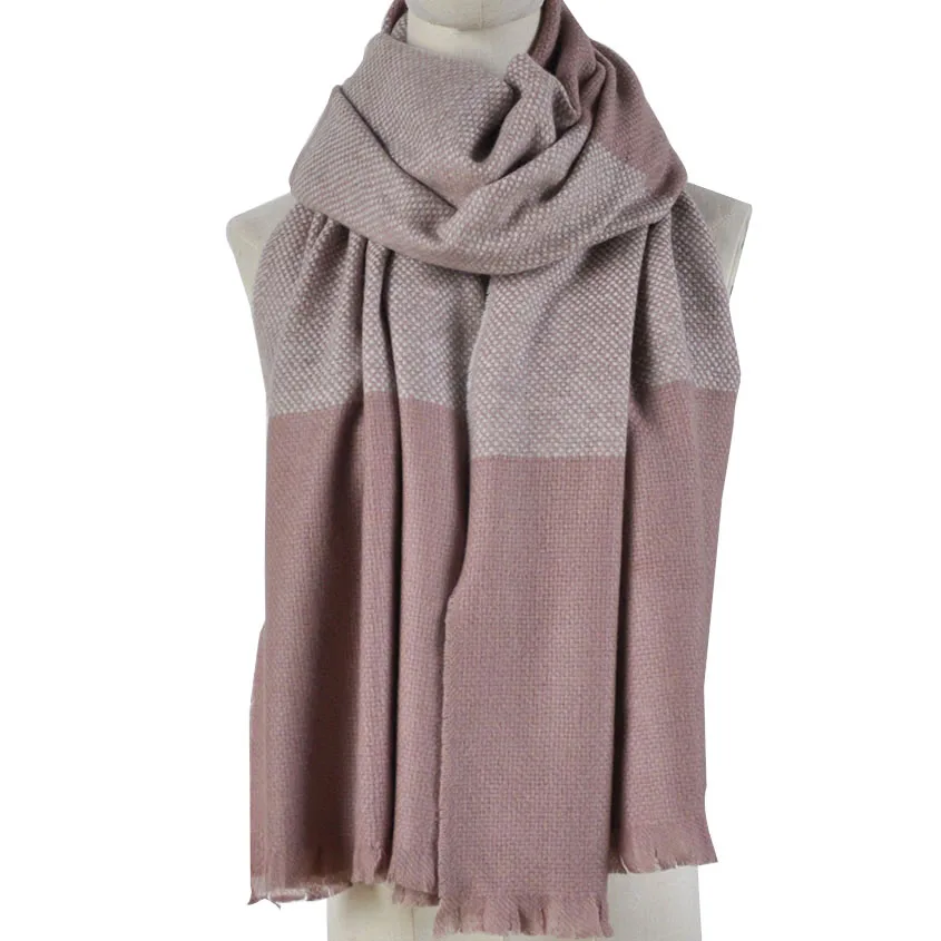 
Модная женская однотонная кашемировая шаль из пашмины шерстяной акриловый смешанный однотонный шарф 