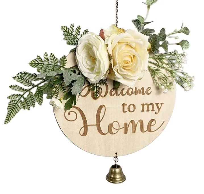 
Modern home decoration gift crafts ornaments country style wooden door plate 