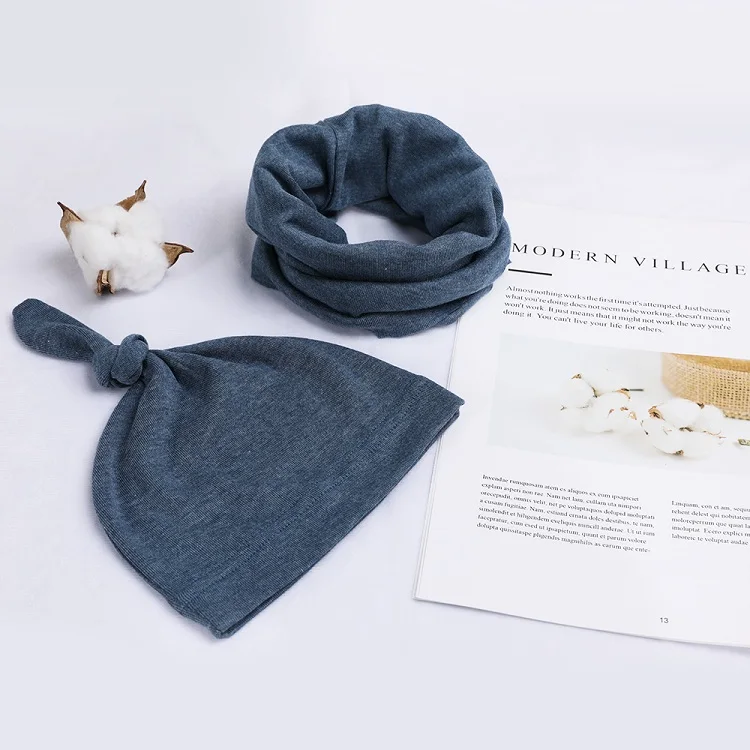 Очаровательный и эластичный комплект шапки и шарфа с узлом для детей идеальный реквизит для фотосъемки