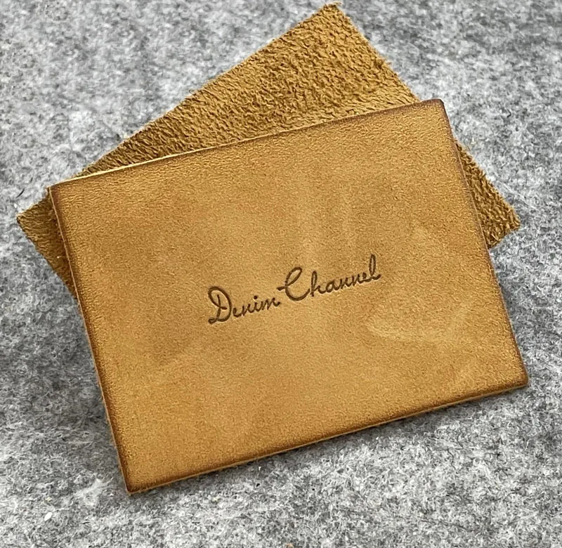 High Quality Custom Logo Debossed Sew On Genuine Tag Jeans Leather Patches Label for Clothing