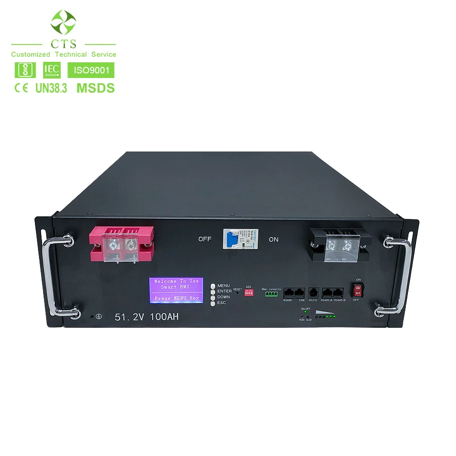 CTS  48V 200AH lithium ion battery lifepo4 5KWH 10KWH 300KWH rack mounted Lithium Battery for Home Storage System