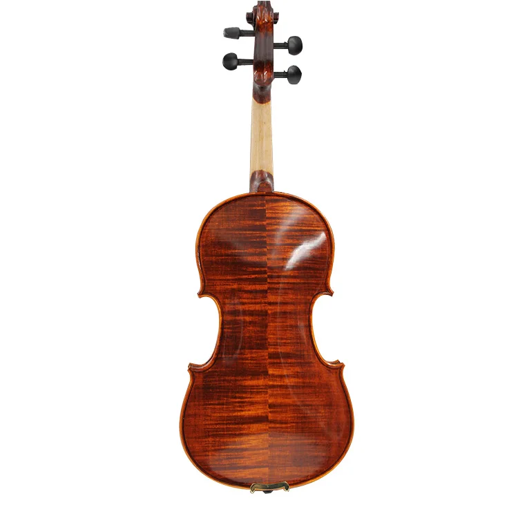 The newest solid wood violin nice flame natural at Wholesale Price