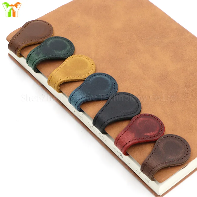 Personalized Handcrafted Dual-side Magnetic Leather Bookmark Magnet Bookmarks Page Clip  Gift for readers
