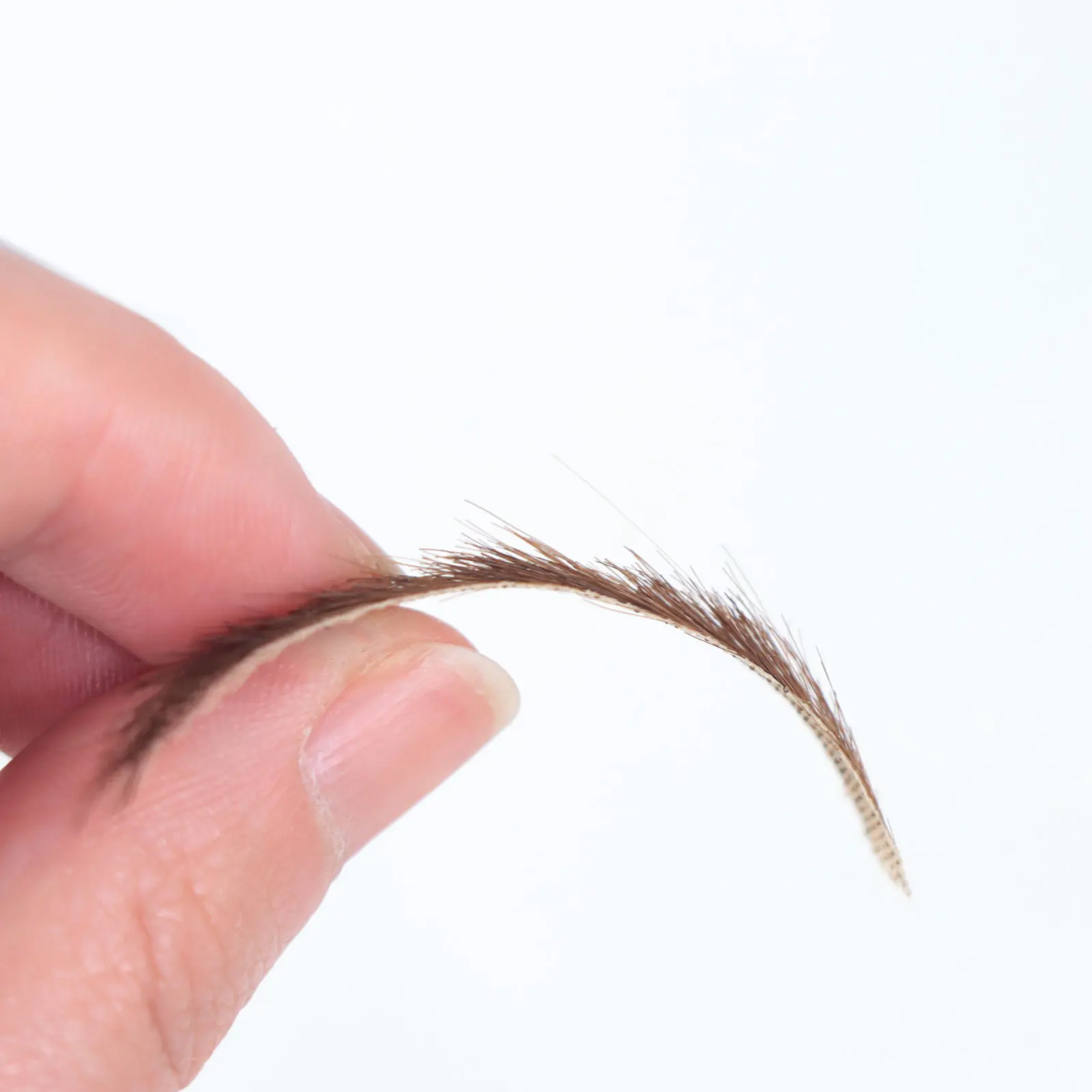 One Pair of Fake Eyebrows for Women Human Hair Lace Based False Eyebrow