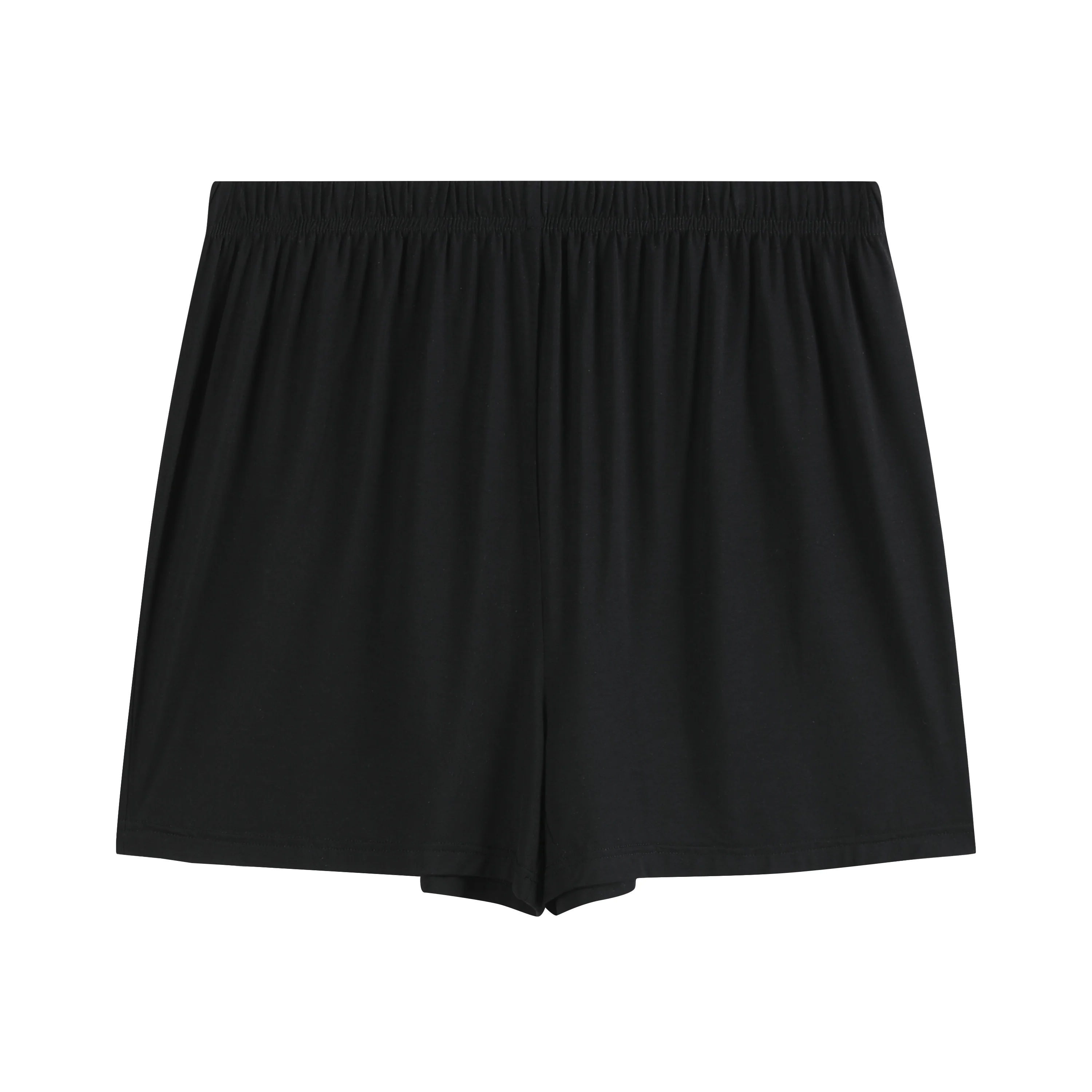 Wholesale Bamboo Fiber Men Underwear Lightweight Model Boxer Briefs Pure Black Shorts Underwear Mens Pajamas