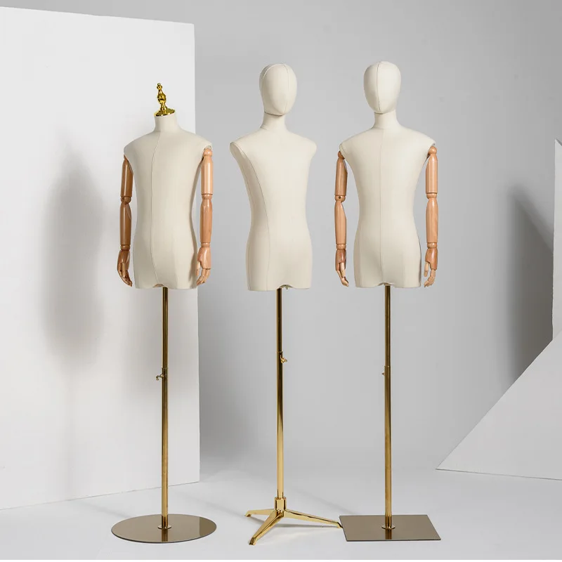 Factory Price Hot Sales 2023 white Dummy Upper-body Mannequin Bust Fabric Mannnequins