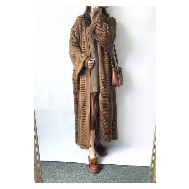 womens long belted cardigan