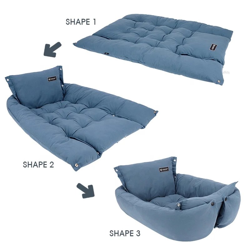 LS peppy buddies new design 3 in 1 muti-functional shape change luxury dog cat bed pet mat for all season