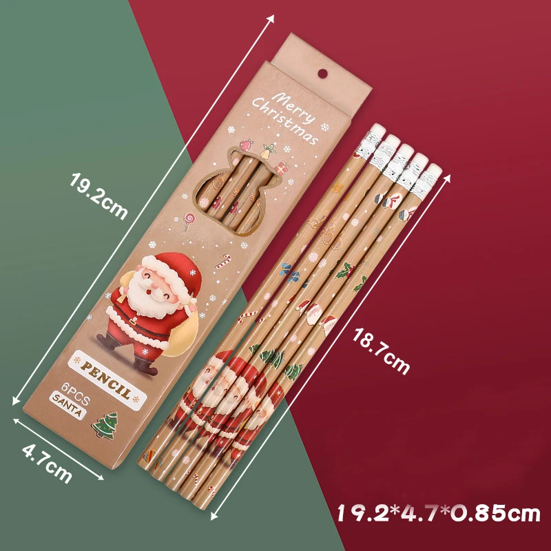 Wooden Hb Pencil With Eraser 6pcs Pack Nataraj Hb Pencil Original Christmas Gifts Pencils For Children