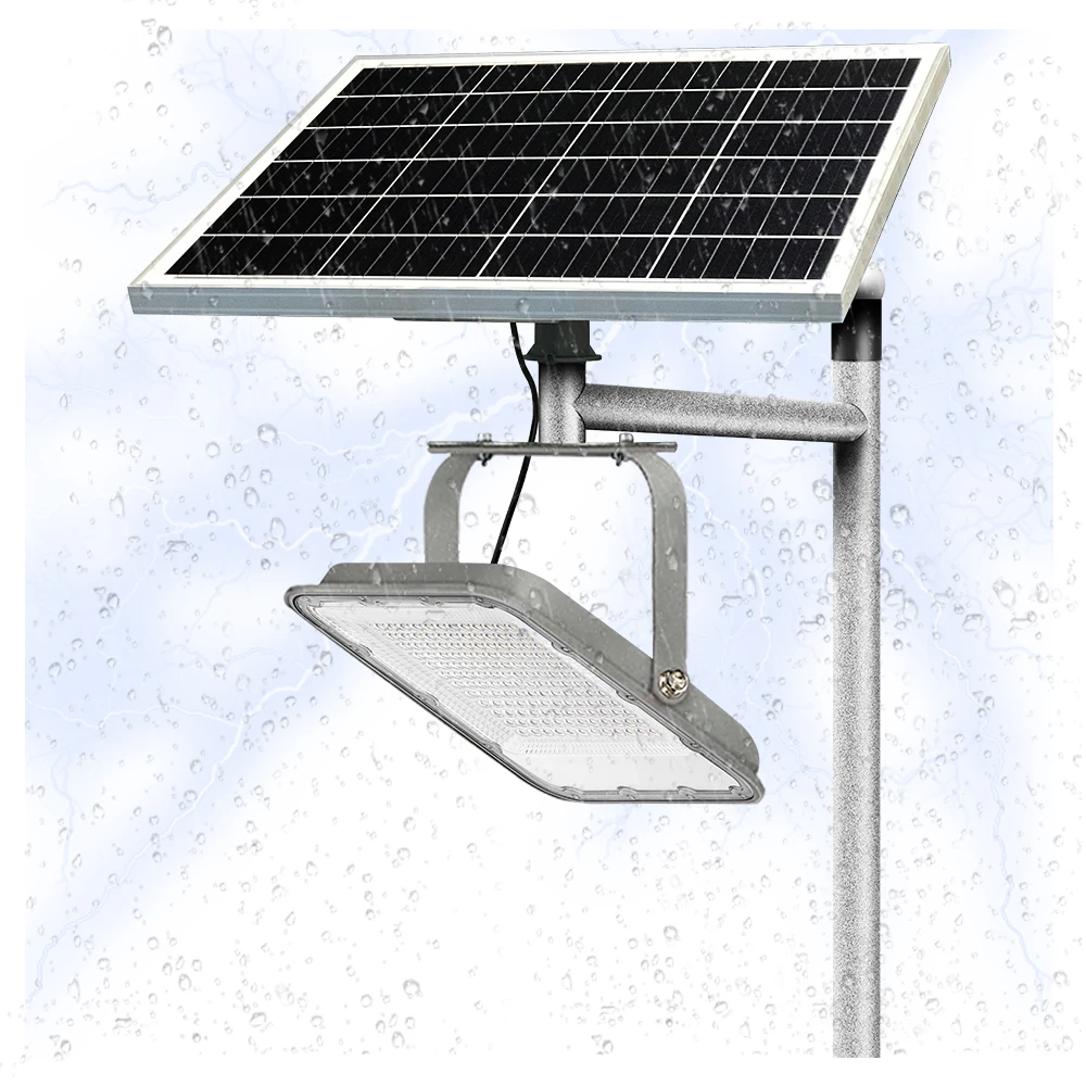 KCD Cheap 200 Watt Delicate Appearance Fashion Attractive Design Outdoor LED Solar Powered Flood Light With Panel