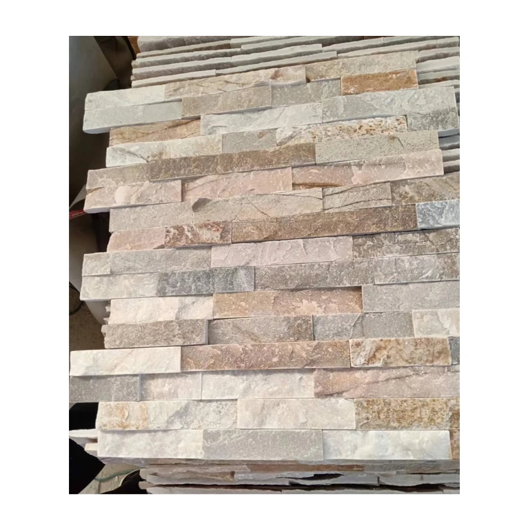 China supply yellow & white color cement YW-01  for exterior and interior wall natural slate culture stone sheet
