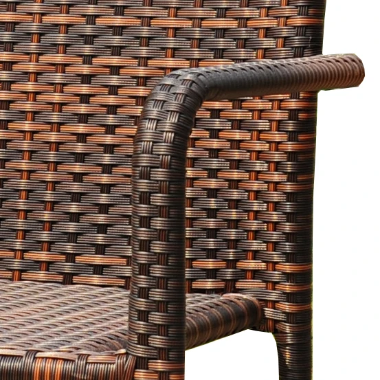 Outdoor Garden Plastic PE Rattan / Wicker Arm Chairs