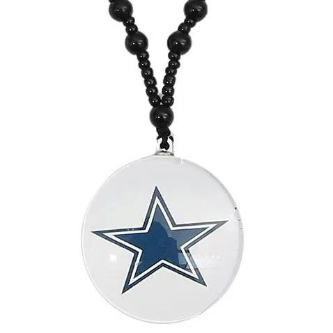 Лучшие продажи на заказ Dallas Cowboys вожди бейсбольной команды Логотип Спортивный кулон ожерелье из бисера цепь свитер