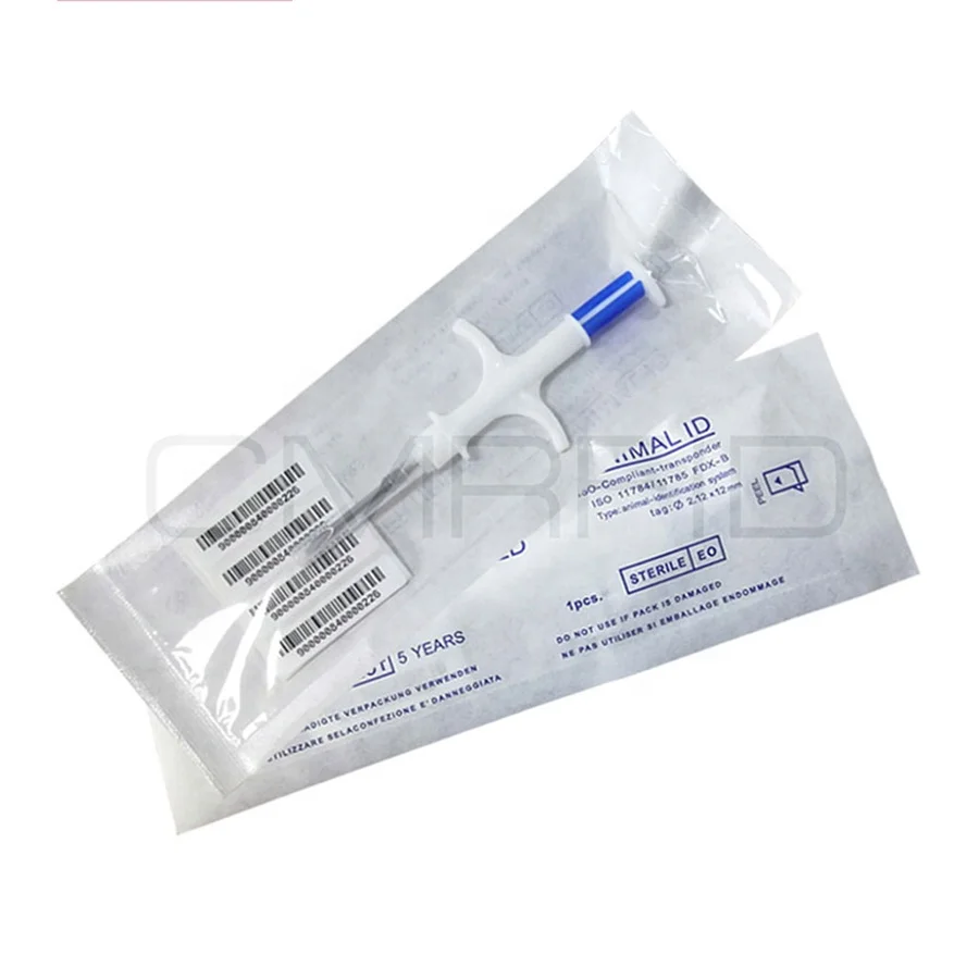 CMRFID RFID Syringe animal veterinary microchips for dogs pets rfid chip with injectable syringe for animals premo microchip 555