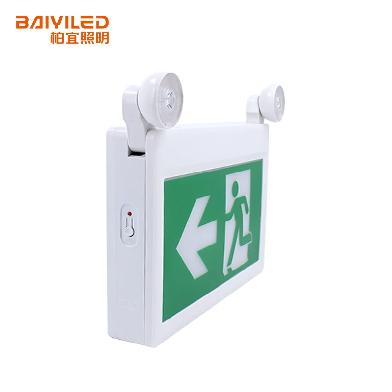 Lumen 100LM Led Battery 3.6V Ni-Cd Duration Backup Time 90Min 120Mins Emergency Led Exit Sign Running Man Projector Light