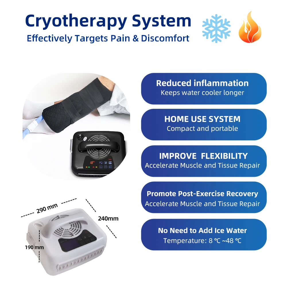 Physiotherapy Equipment Knee Leg Foot Arm Cryo Recovery Ice Cold Compression Physical Therapy  System Machine