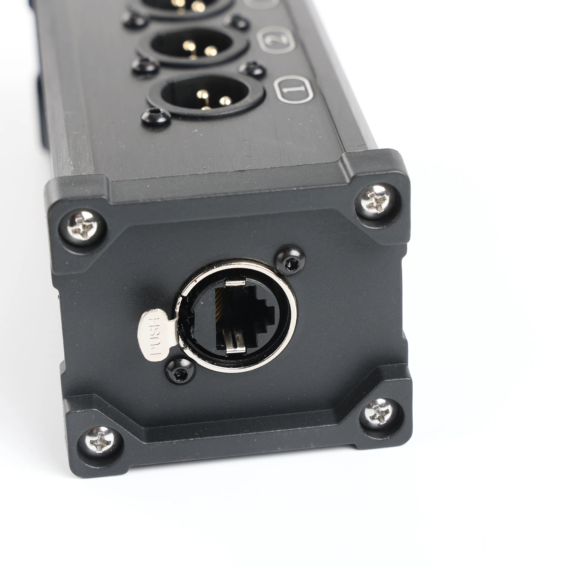 2023 новый алюминиевый преобразователь Ethernet DMX RJ45 CAT6 Male To 4 3 Pin XLR штекер кабель аудио адаптер удлинитель сигнала коробка