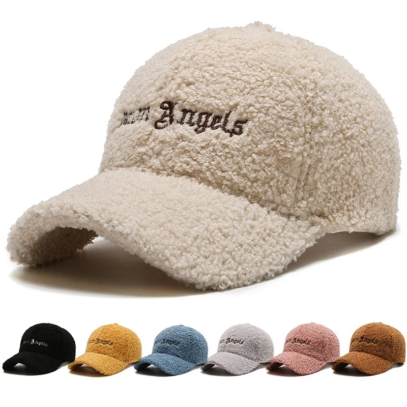 Hengxing Leisure warm womens girls furry berber fleece Thickening custom embroidery logo baseball cap