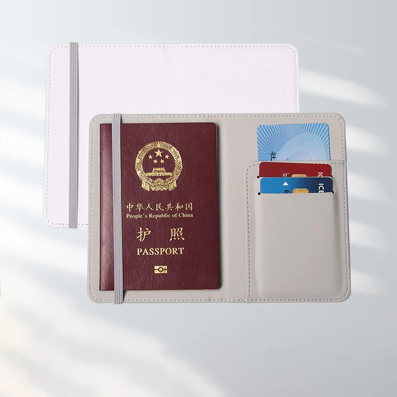 Custom logo Leather Sublimation passport cover blank PU passport holder