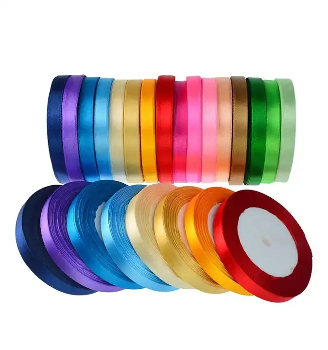 wholesale 196 colors double face 6mm 9mm 13mm 16mm 19mm 22mm 25mm 32mm 38mm 50mm satin ribbon