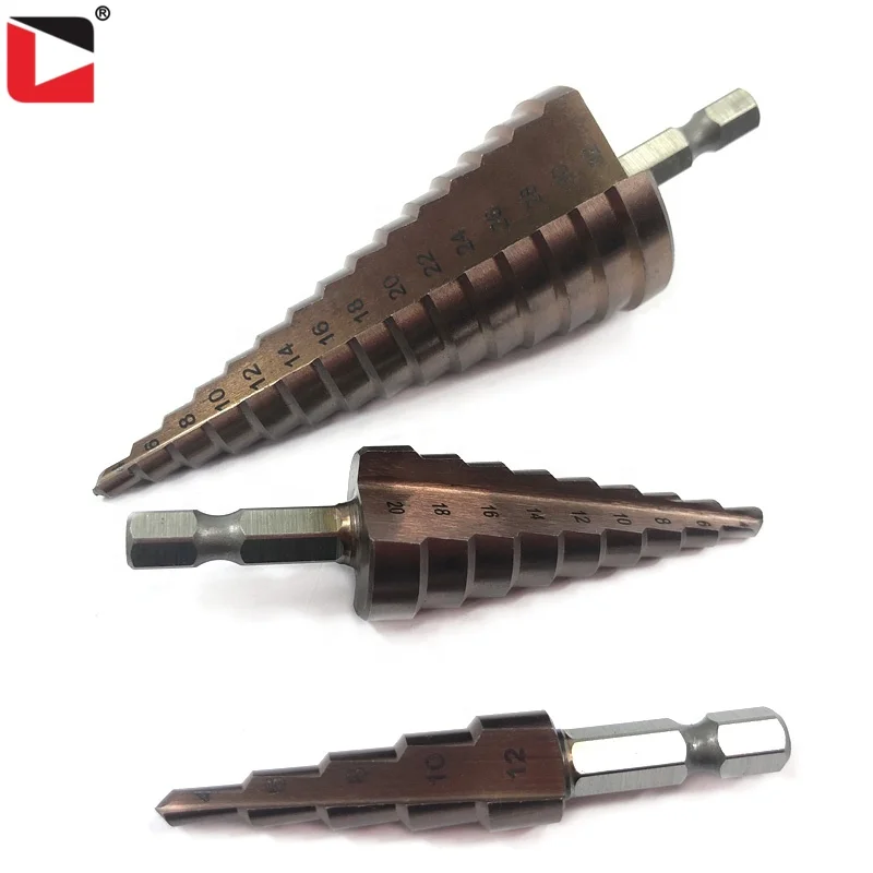 4-12/4-20/4-32mm hss cobalt step drill bit for stainless steel