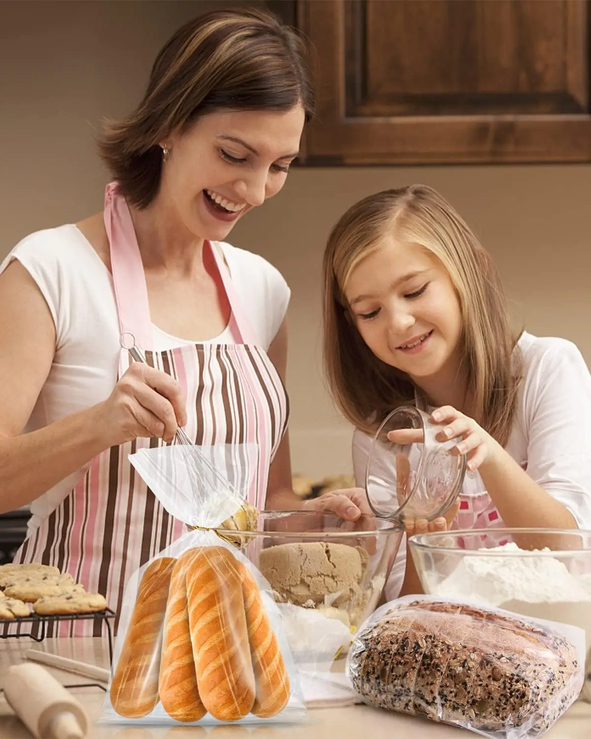 Cellophane Bags Wrap Large Clear Party Favors Clear Treat bag with Ties Plastic Gift Bag