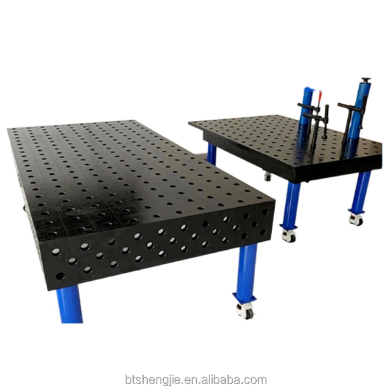 Cast Steel Iron Welding Table Reusable Fixture Rotating 3D Welding Table on Wheels