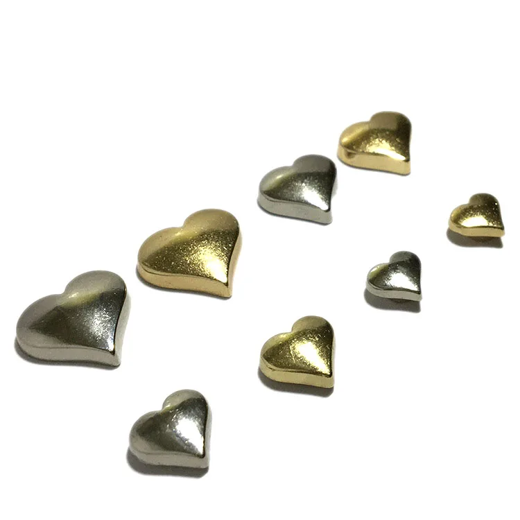 Fashion decorative heart shape metal rivet and studs