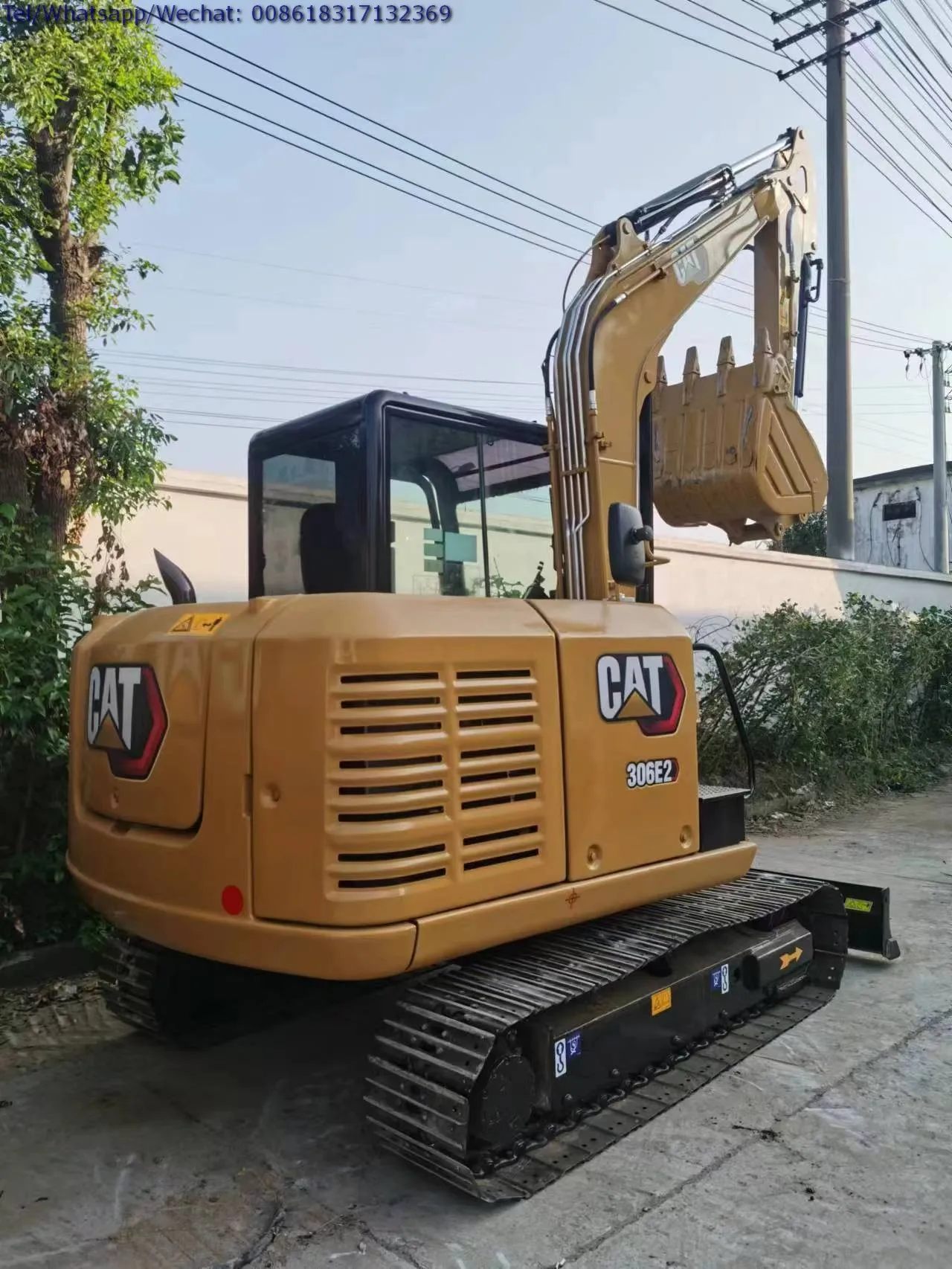 Used Cat 306E 306E2 6 ton Small Excavator EPA Caterpillar 307E Mini Excavator with Clean-Out Bucket