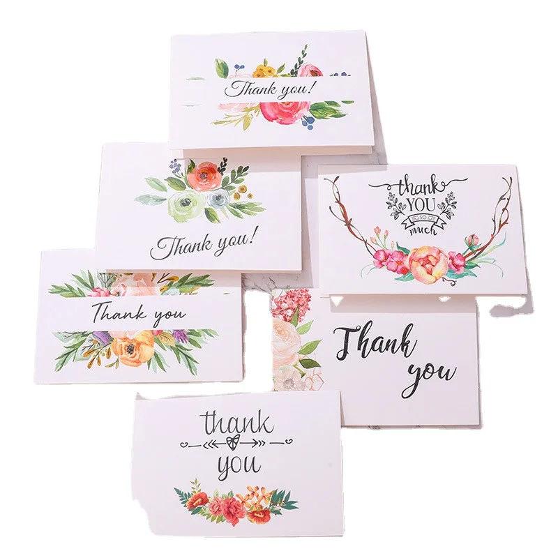 Custom birthday card thank you greeting blank card postcard mini gift thank you Christmas Wedding card for small  business