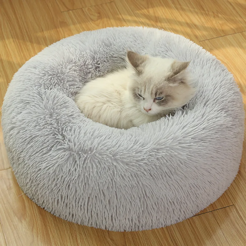 Wholesale Custom Luxury Warm Soft Plush Comfortable Pet cat Dog Bed for Sleeping Winter Pet Supplies