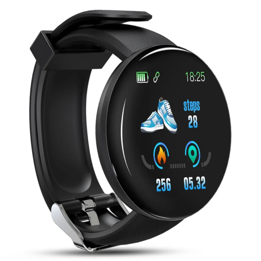 HOT Waterproof Step Counter Heart Weather Display Clock D18 Smart Watch Reloges Sport Watch Reloj Inteligente D18 Smartwatch D18