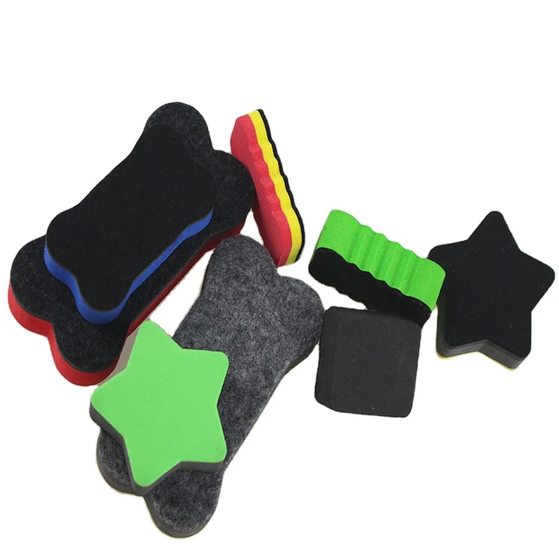 
Custom logo Rectangle EVA Magnetic Whiteboard blackboard felt eraser 