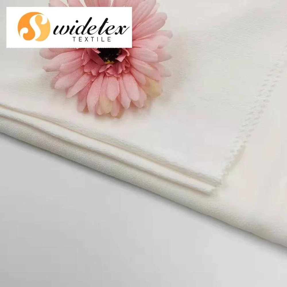 
Hot Sale Lenzing Ecovero White Crepe VISCOSE120D*ECOVERO30S 145GSM Rayon Fabric Both Solid and Print for Dress 