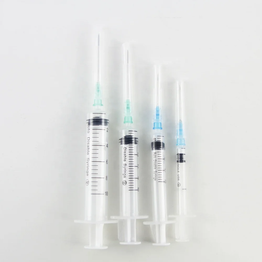 Chinese manufacturer 1ml 3ml 5ml 10ml 20ml Luer lock slip plastic medical disposable syringe with needle