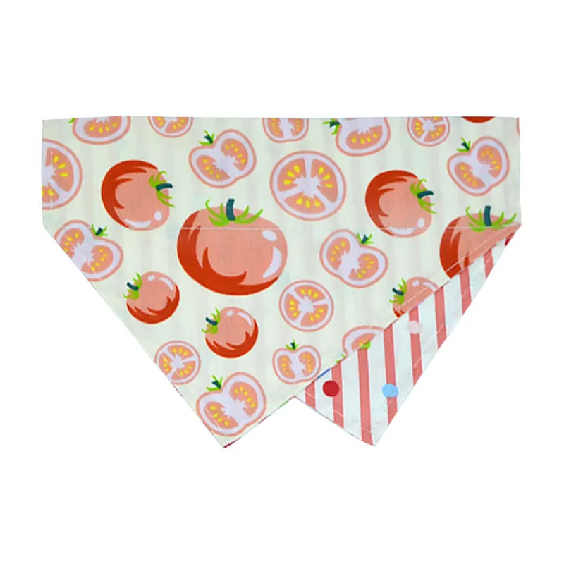 High Quality Pet Customized Color Double Triangle Reversible Over the Collar Dog Bandana