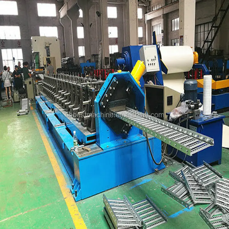 Automatic Ventilated Cable Tray Steel Trunking Roll Forming making Machine