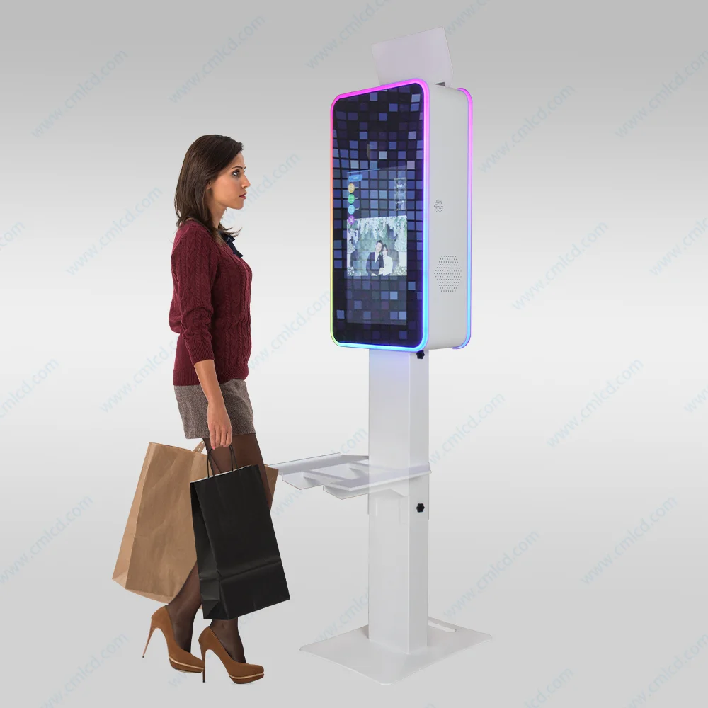 Mini Photo Booth for Small Parties: Magic Mirror Selfie Station with Touch Screen, LED Frame - Ready to Rent/Purchase