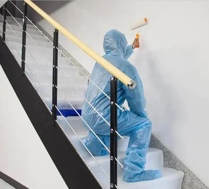 Custom home painter cover fleece felt 180gr 1*50m white Non-Slip Painter Felt Paint Pad