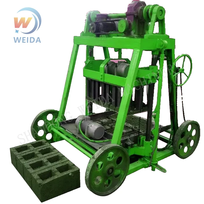 sienmens Qtj4-40 mobile hydraulic building brick paver maker machinery cement hollow cinder block laying making machinery